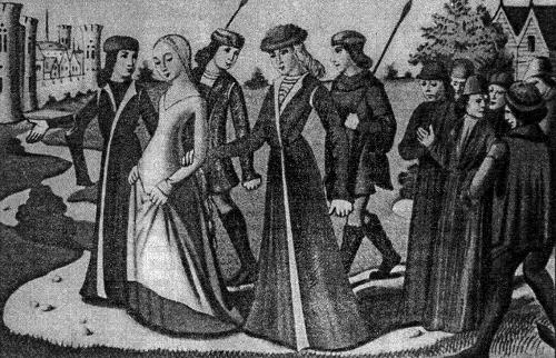 Жанну д'Арк приводят к Карлу VII в Шинон